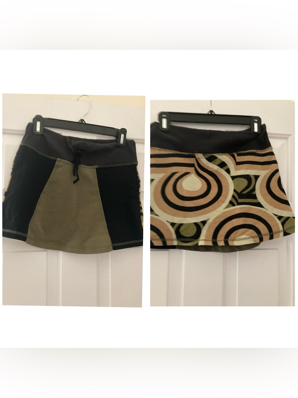 Animated Closet black/ multi mini skirt